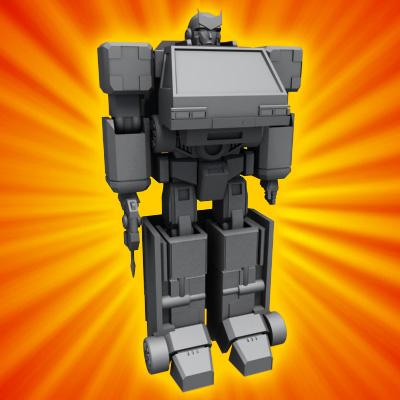 3D Model of Transforming Robot Toy Ambulance - 3D Render 3